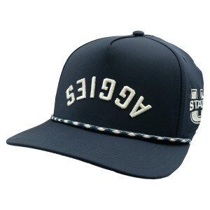 Utah State Aggies Upside Down Rope Cap Navy